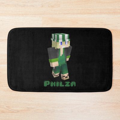 Philza Playing Video Games Cosplay Outfits Bath Mat Official Philza Merch