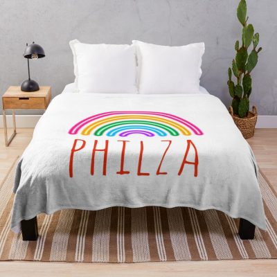 Rainbow Philza Throw Blanket Official Philza Merch