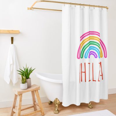 Rainbow Philza Shower Curtain Official Philza Merch